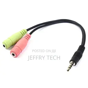 Audio Adapter for Headphone and Microphone Minijack 3.5 "