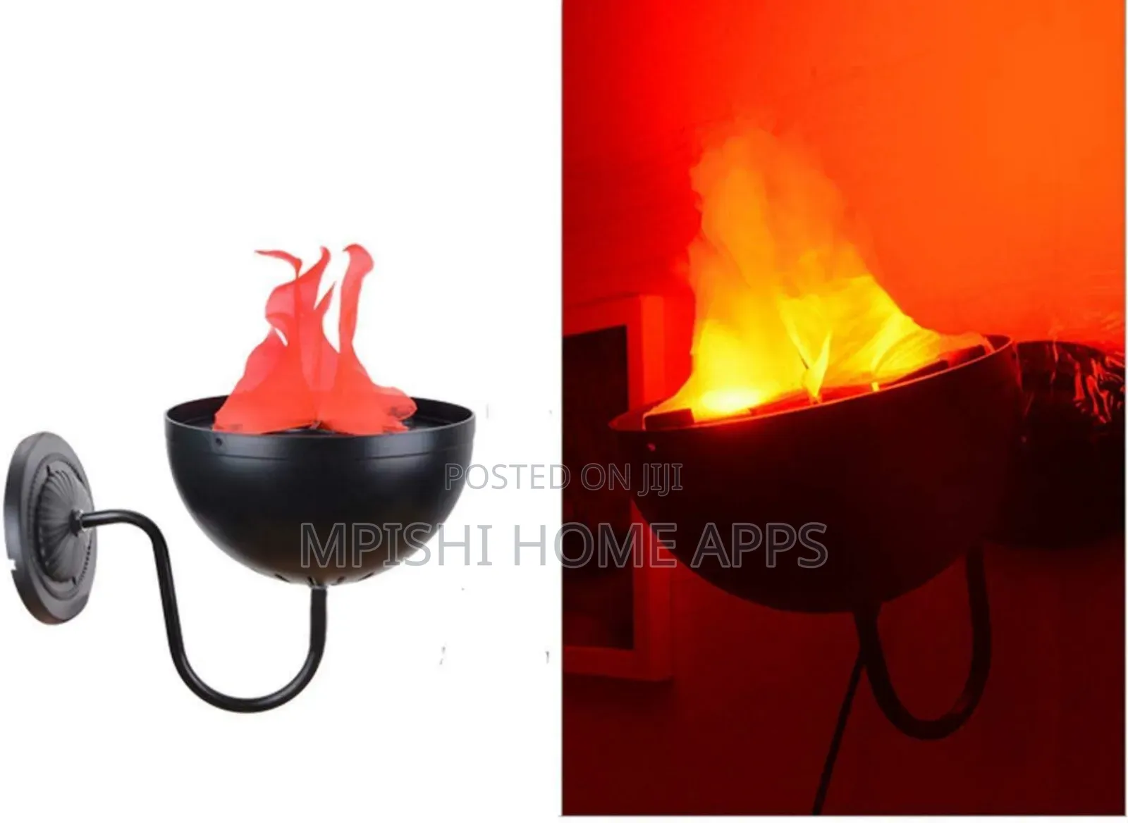 Led Wall Mounted Flame Light Brazier Lamp