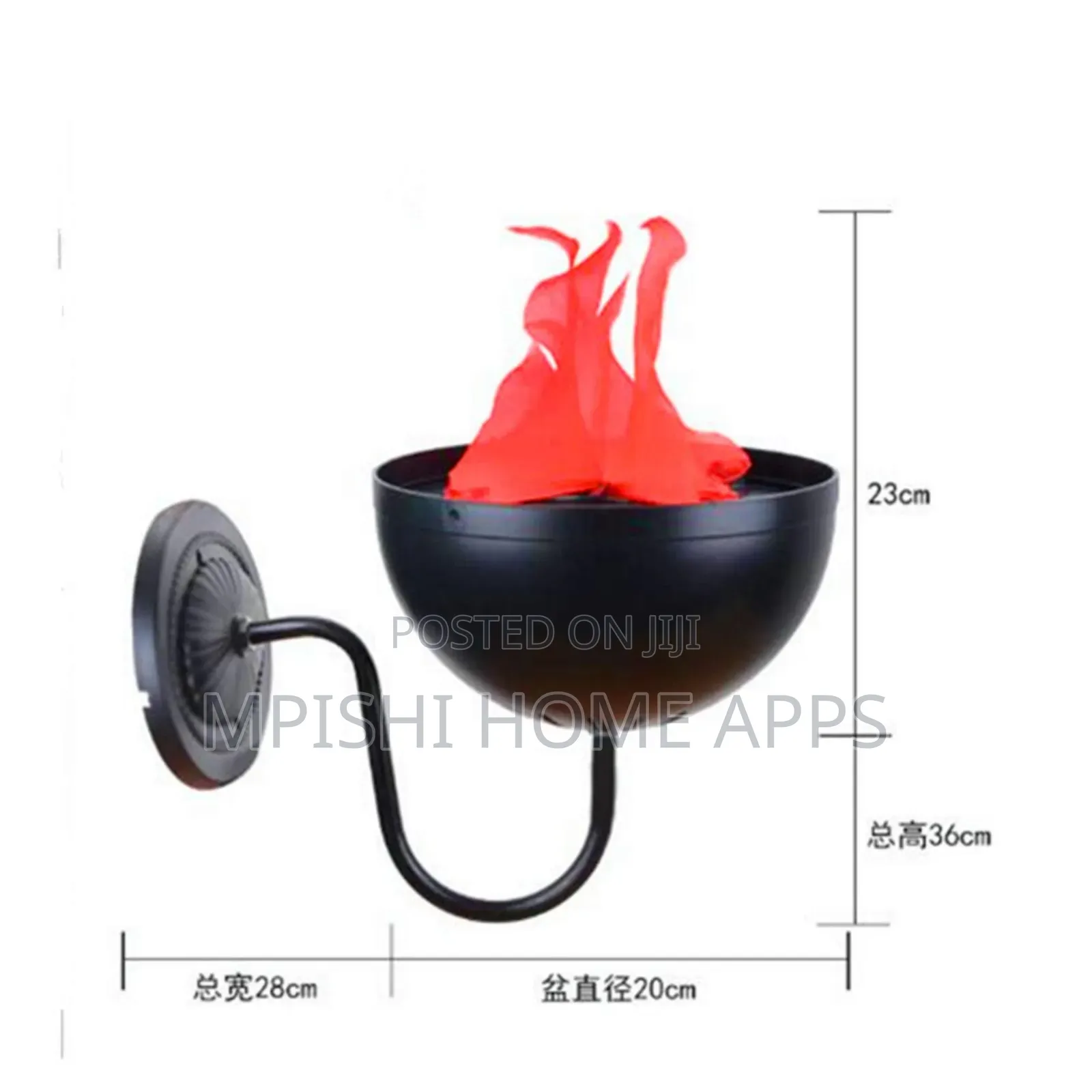 Led Wall Mounted Flame Light Brazier Lamp