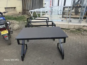 Black Metallic Frame Office Desk.