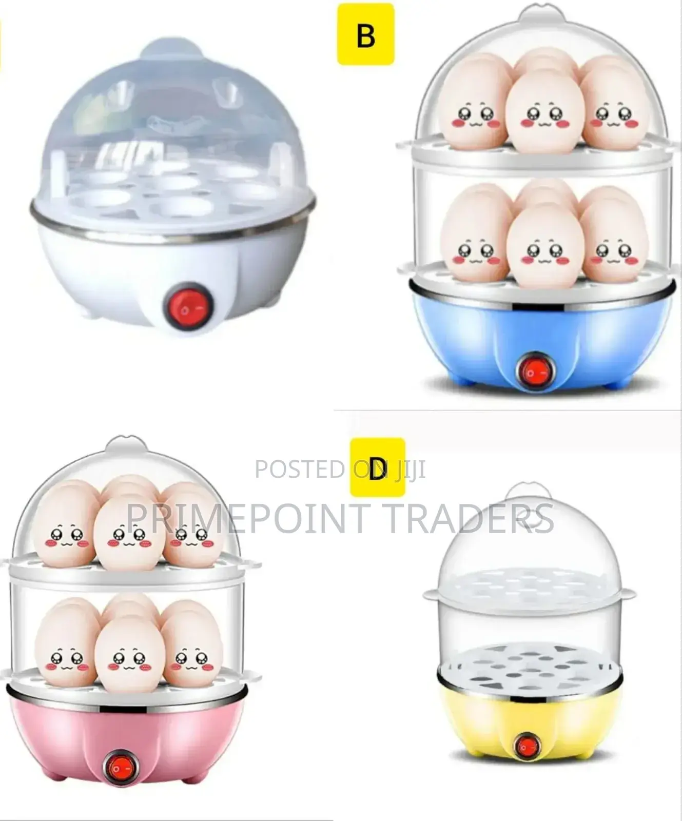 Double Layer 14 Egg Boiler Egg Vegetable/Corn Steamer^