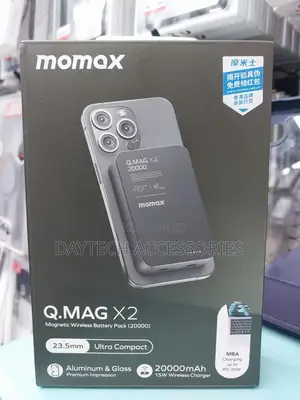 Momax Q.Mag X2 Wireless Powerbank Magsafe 20000mah - Black