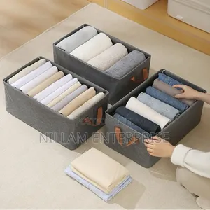 Foldable Grey Clothes Storage Bag