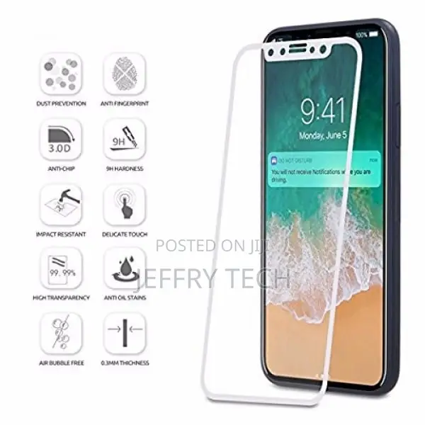3D Tempered Glass Screen Protector for iPhone X
