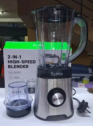 2 in 1 Syinix High Speed Blender
Jug Capacity 1.5 LTRS
