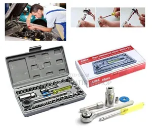 40pcs Ratchet Spanner Wrench Set Car Repair Toolkit