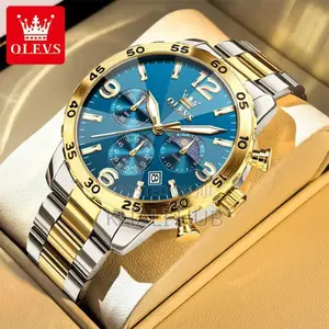 Olevs Watch Olevs Chronograph Mens Two Tone Watch