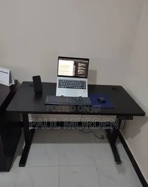 Black Adjustable Office Table 1.2mmr