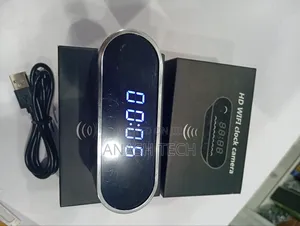 Digital Black Spy Wifi Table Clock Camera