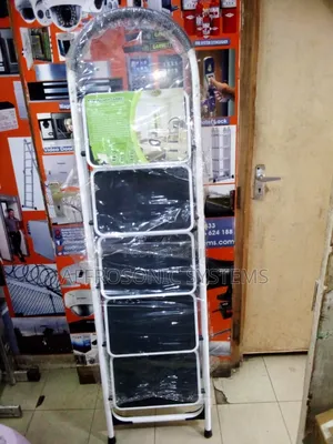 5 Steps White Steel Ladder