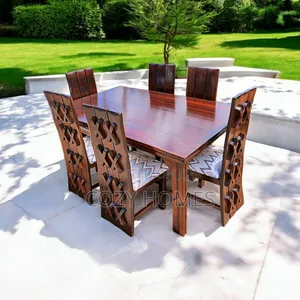 Dining Set an All Wooden Serene Dining Set 6 Seater