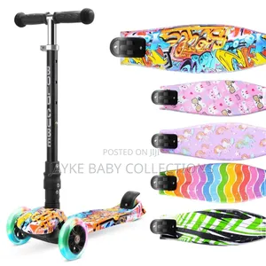 "Kids 3-Wheel Scooter W/ Led Wheels, Adjustable Height