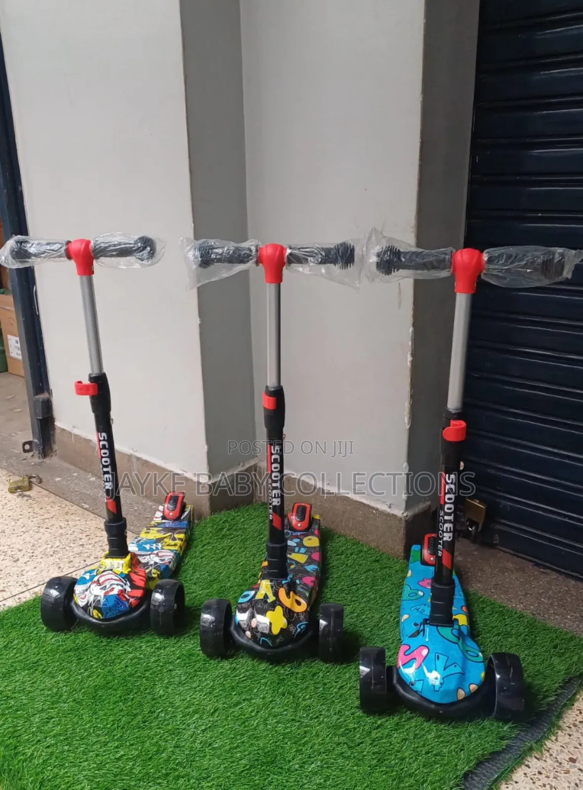 "Kids 3-Wheel Scooter W/ Led Wheels, Adjustable Height