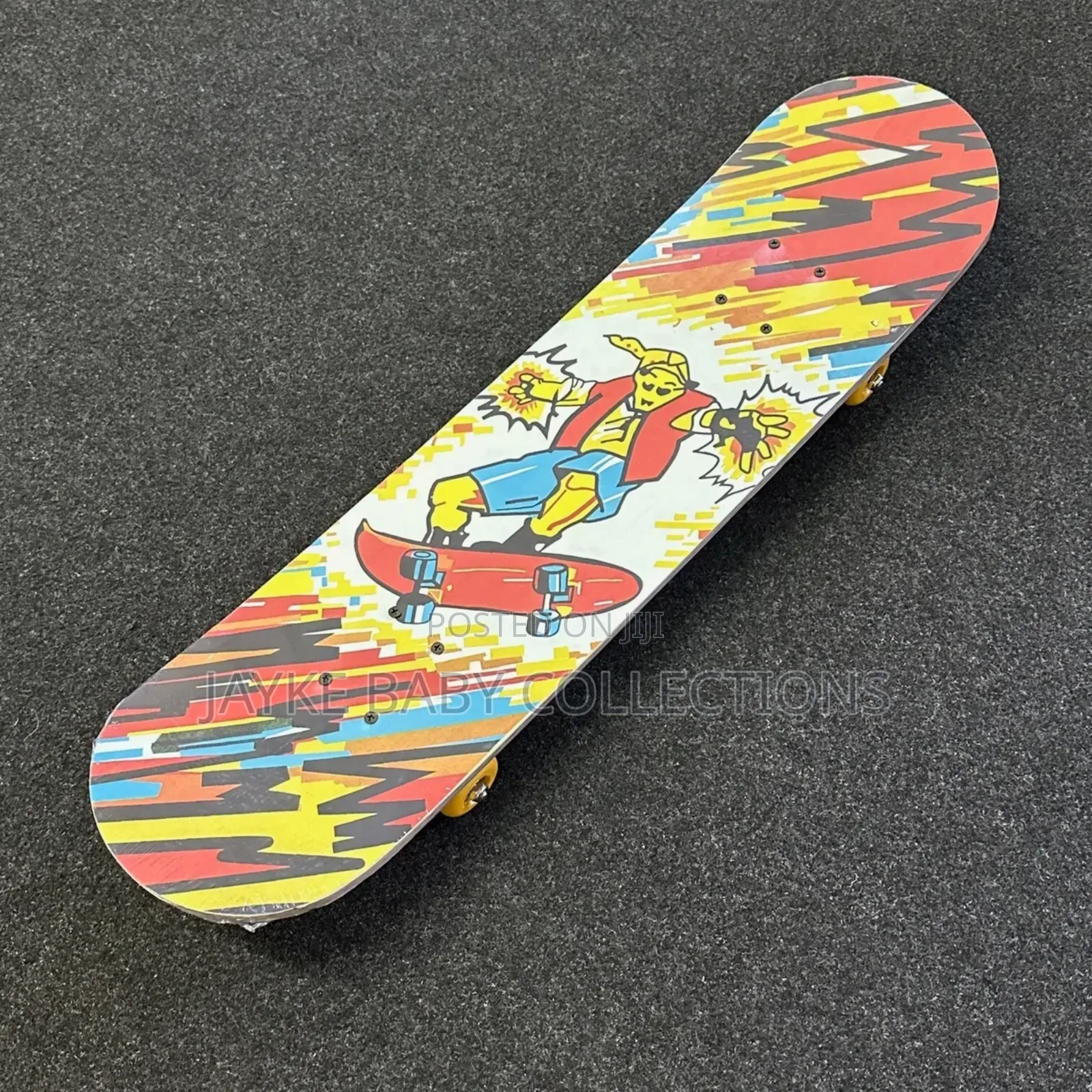 Kids Beginner Skateboard 59cm Retro Design