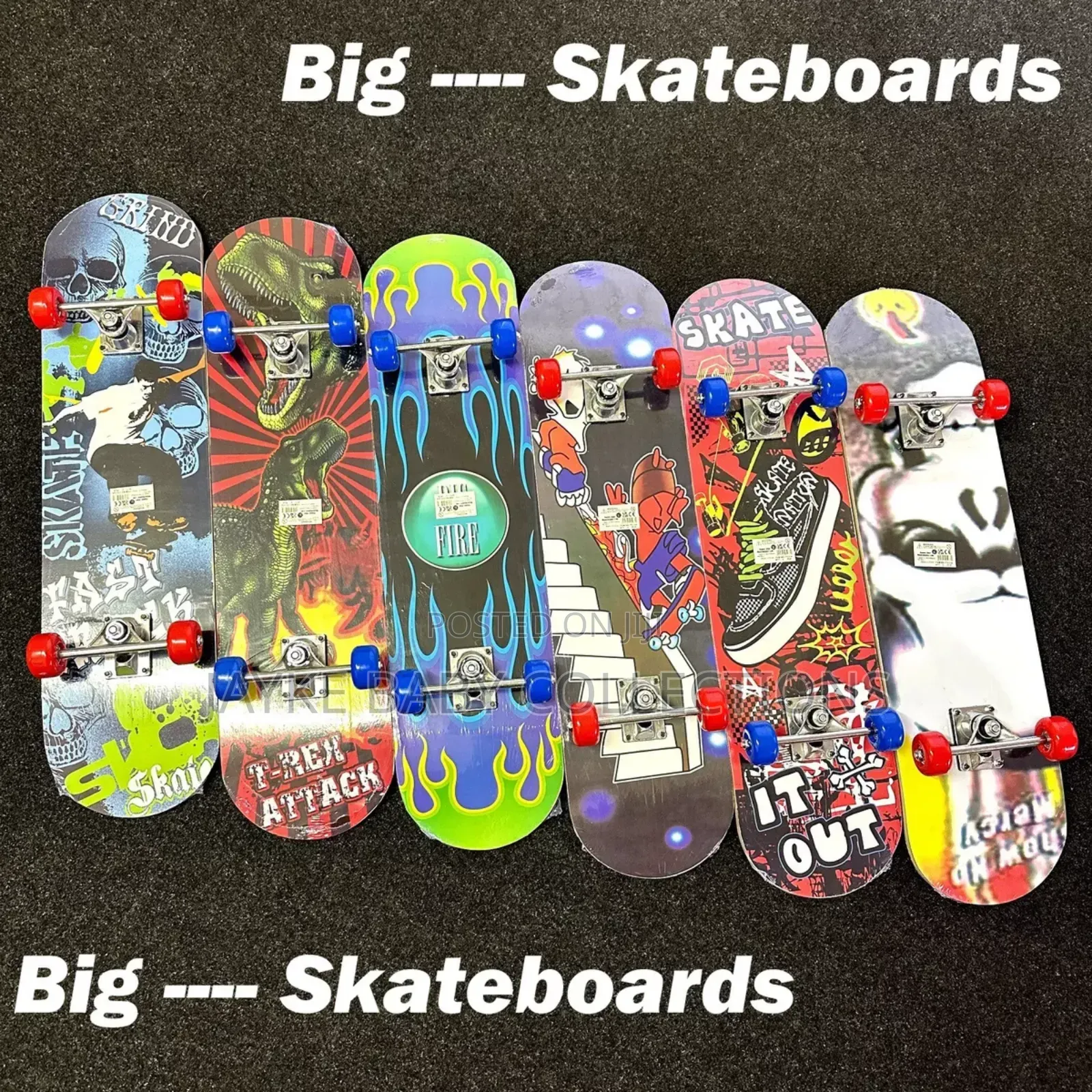 Kids Beginner Skateboard 59cm Retro Design