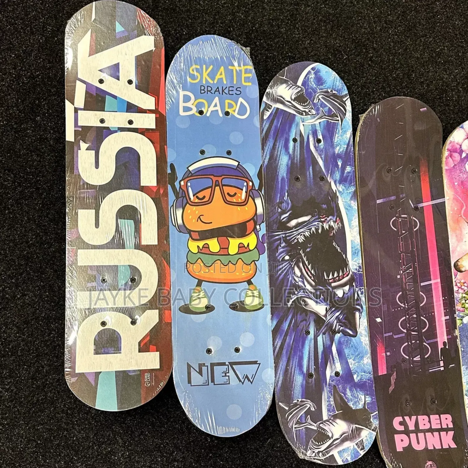Kids Beginner Skateboard 59cm Retro Design