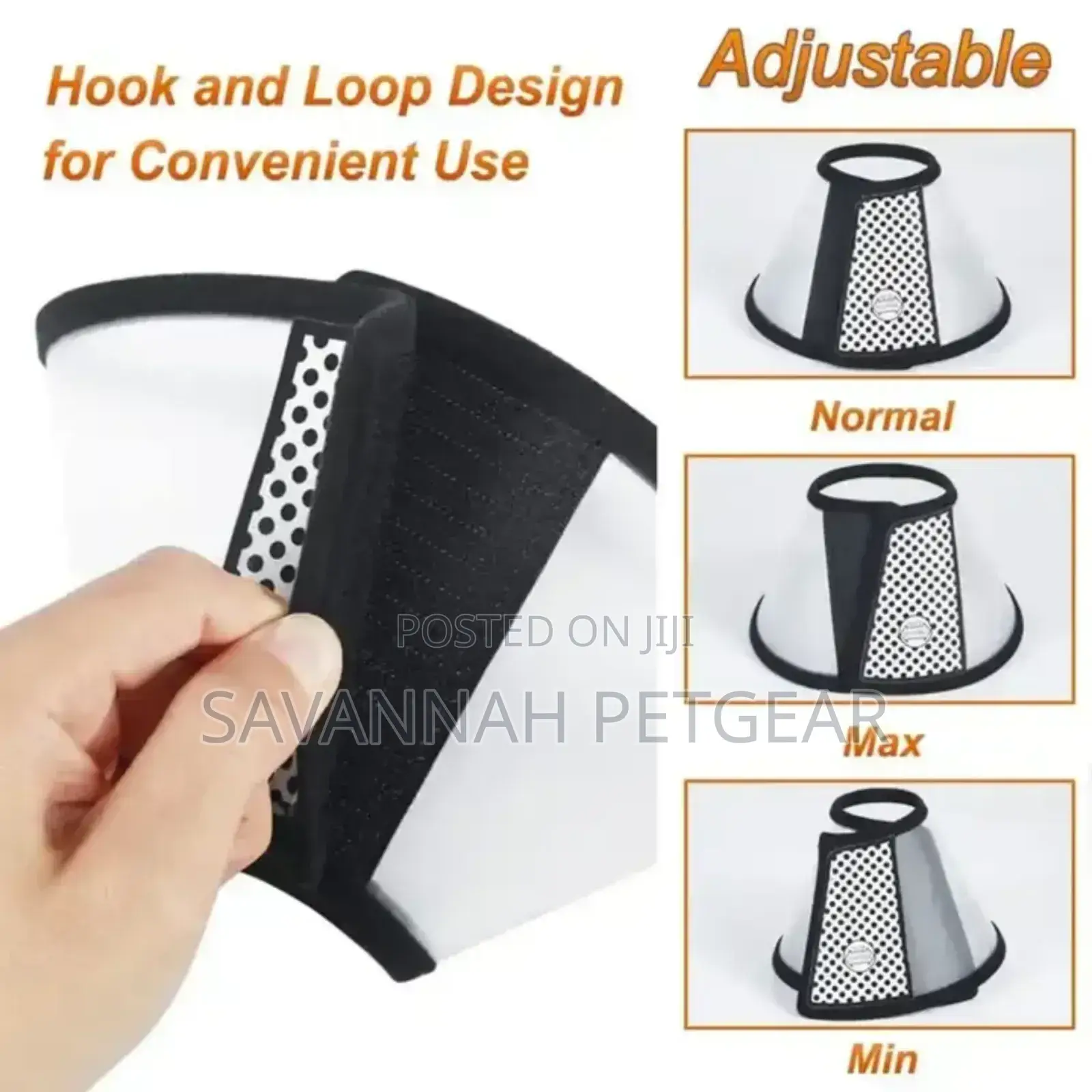 Adjustable Pet E Collar for Dogs and Cats After Surgery