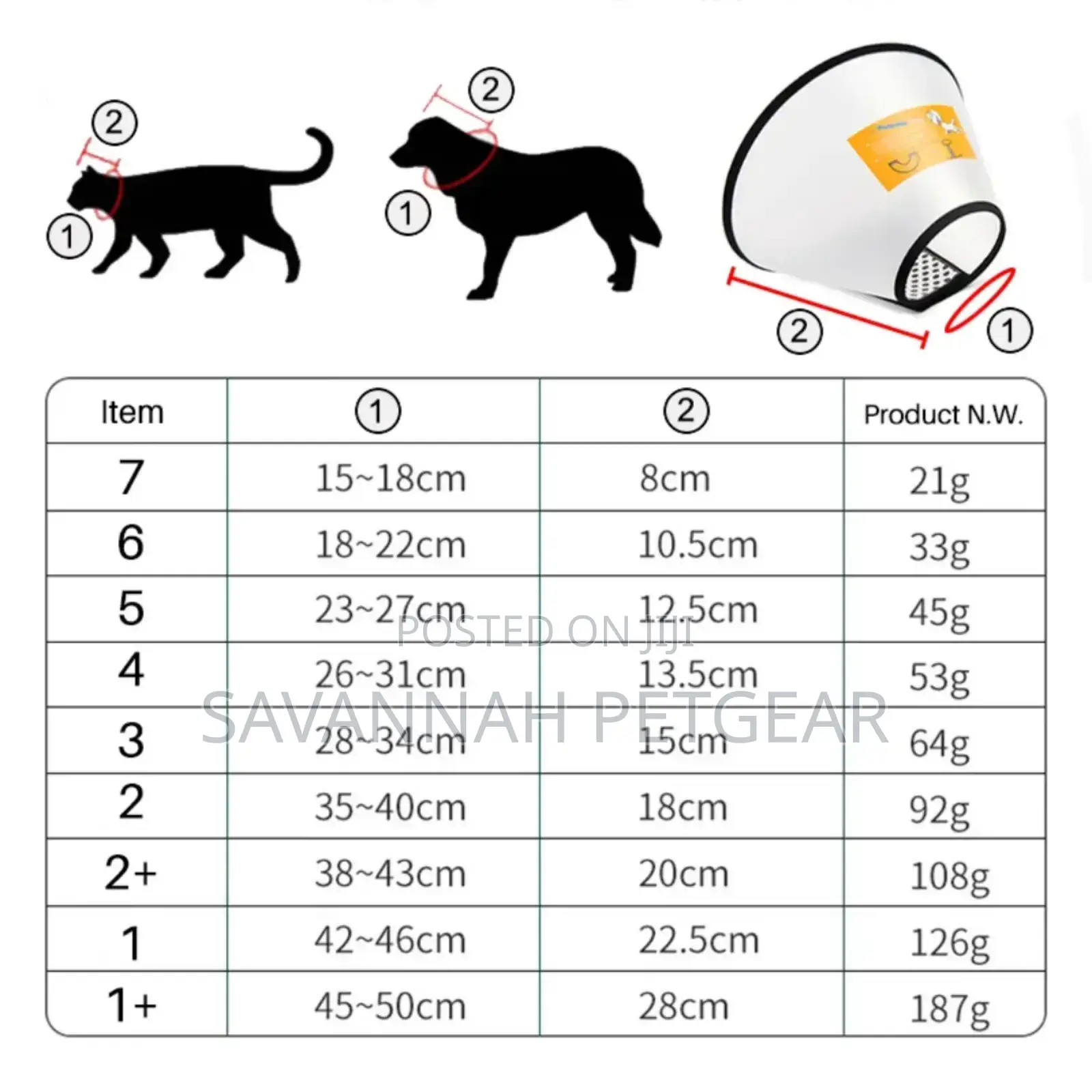 Adjustable Pet E Collar for Dogs and Cats After Surgery