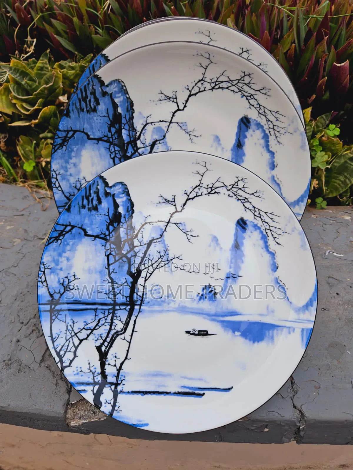 Beautiful 6pcs Marble Ceramic Plates,