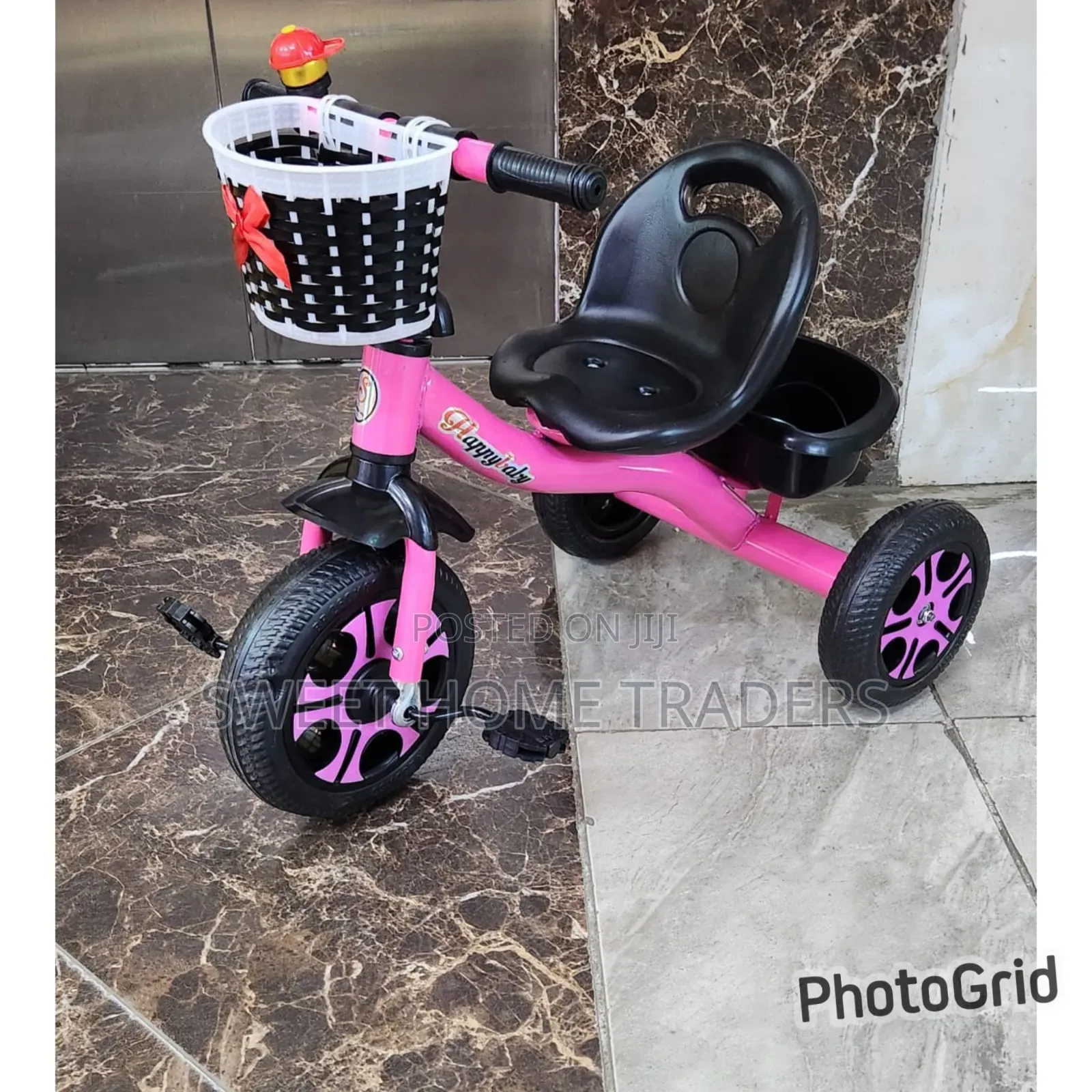 Pink Tricycle With Basket
