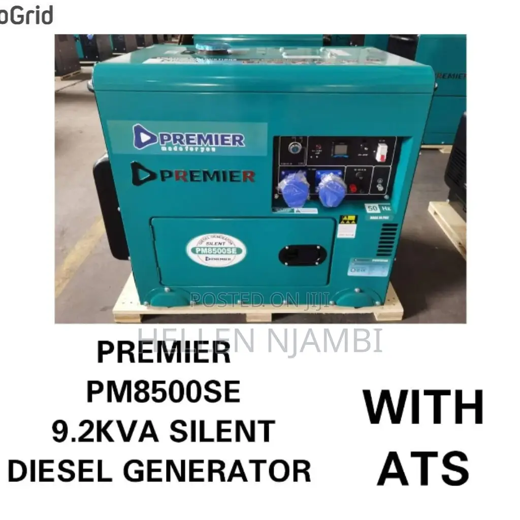 Premier 9.2kva Silent Diesel Generator With Ats