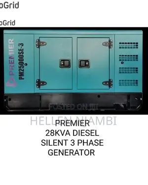 Premier 28kva Silent Diesel 3 Phase Generator