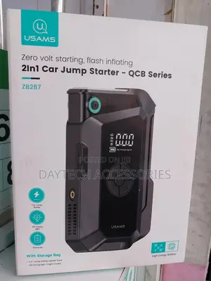 Usams Zb287 Car Jump Starter With Tyre Inflator 1000a