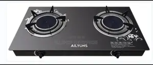 Ailyons 2 Burner Glass Top Gas Cooker Infrared Doub