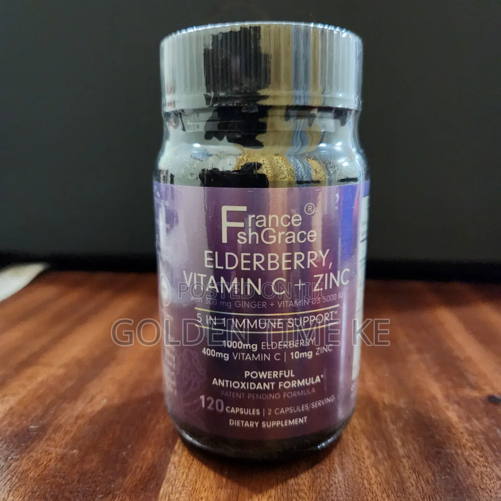 Elderberry + Zinc, Vitamin C, D3 Ginger Immune Support