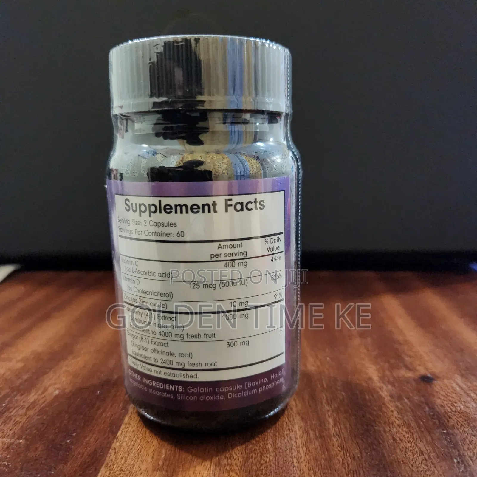 Elderberry + Zinc, Vitamin C, D3 Ginger Immune Support