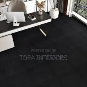 Office Carpeting 4mm Thick Black Delta Wall to Wall Flooring Carpets