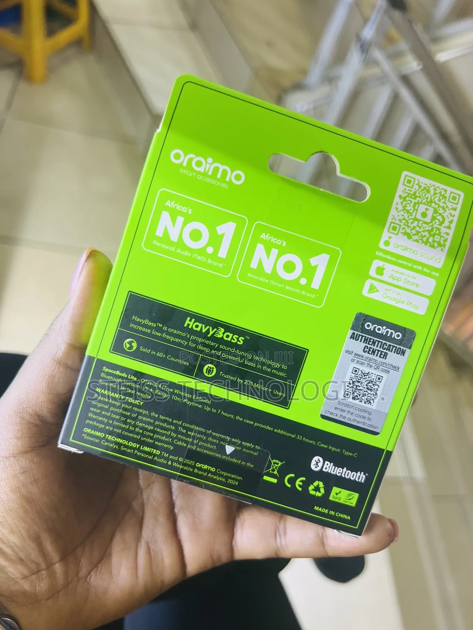 Oraimo Wireless Spacebuds Lite.