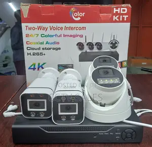 Two-Way Voice Intercom Hd Kit With 4 H.265+ Cameras
