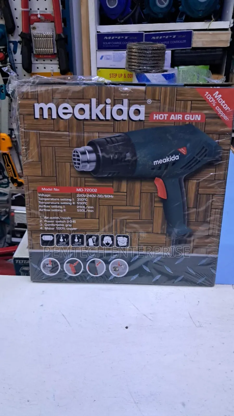 Meakida Hot Air Gun, Model No. Md-72002.