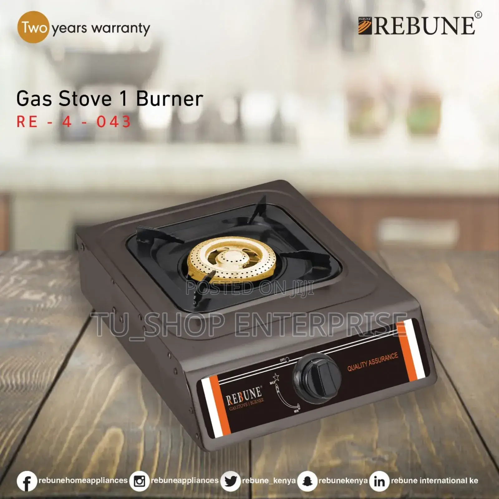 Rebune Stainless Steel Single Burner