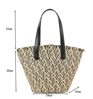 *Women Braided Basket Shoulder Bag* Size: 24×14×30cm