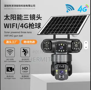 Three Lens Outdoor Cameras PTZ 360 Wireless