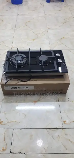 Cooker! Haier Glass Inbuilt 2 Burner With Wok Burner Hob