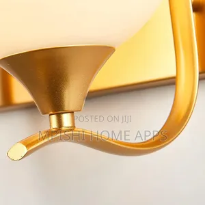 Golden Wall Lamp With Globe Glass Ball