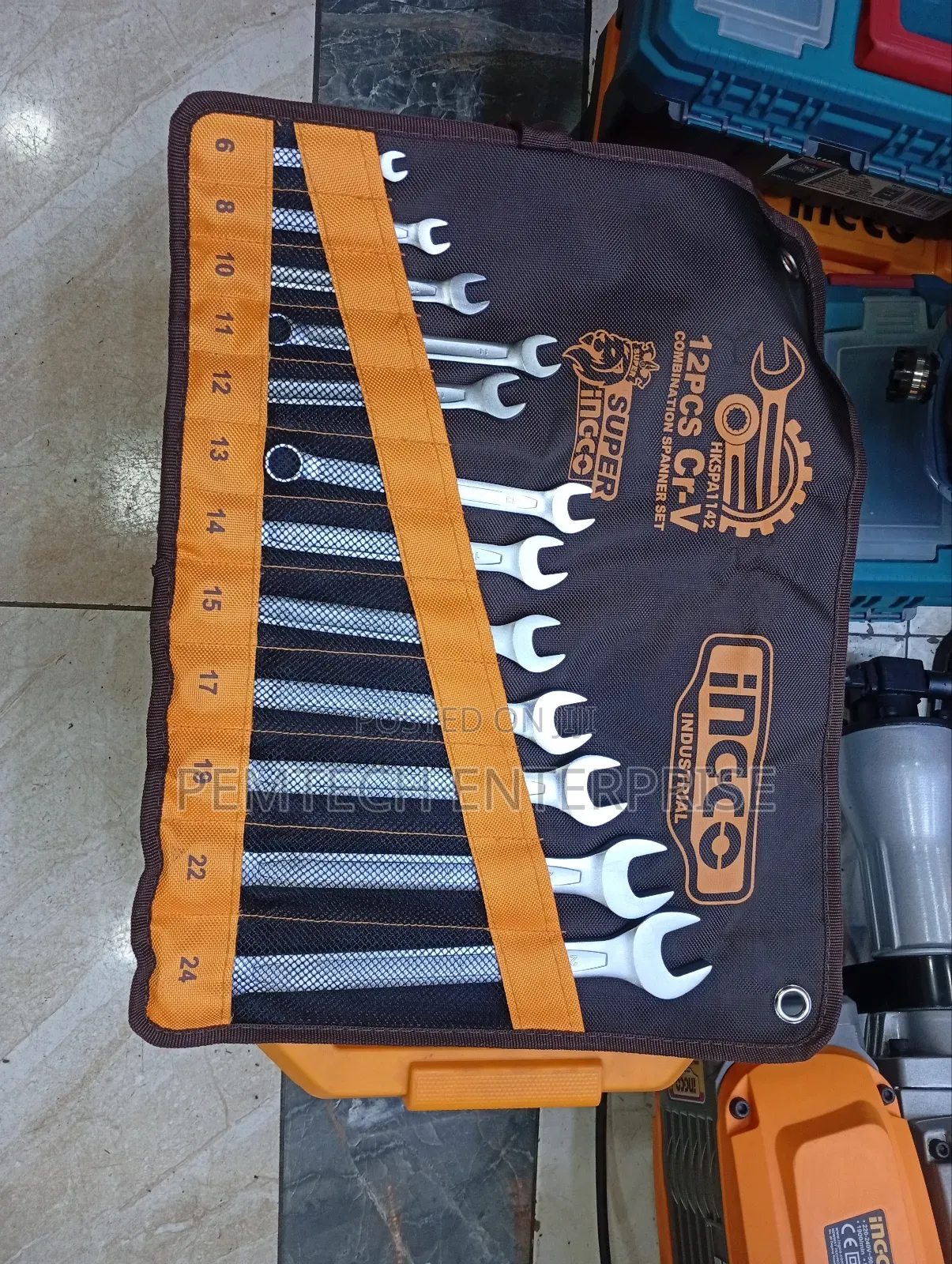 Ingco 12-Piece Combination Spanner Set,