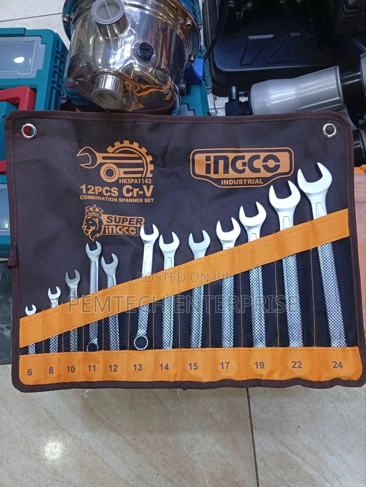 Ingco 12-Piece Combination Spanner Set,