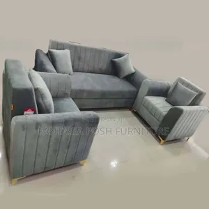 5 Seater Grey Sofa Set - Pay on Delivery