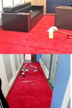Vip Red Wall to Wall Fluffy Carpets Flooring Solutions