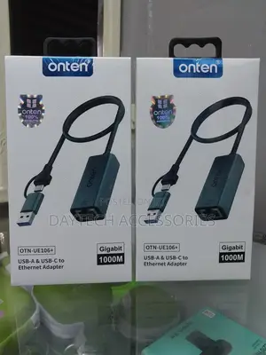 Onten Ue106+ Usb-a Usb-C to Gigabit Ethernet Adapter.
