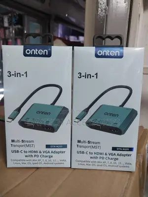 Onten Otn-M205 3-in-1 Usb-C to Hdmi+Vga+Pd Adapter