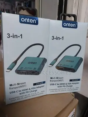 Onten Usb-C to Hdmi Vga Adapter 1080p Vga and Hdmi