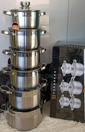 12 Pieces Stainless Steel Edenburg Cookware Set