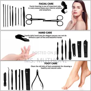 26pcs Grooming Manicure Nail Care Set* (Brown Case)