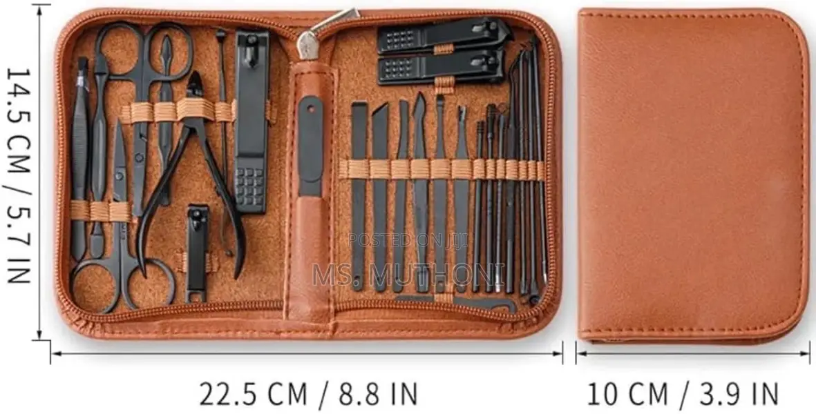 26pcs Grooming Manicure Nail Care Set* (Brown Case)