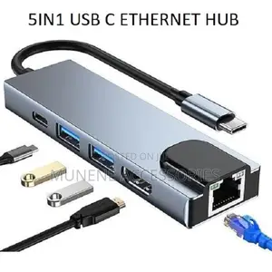 Usb Type-C to 5-in-1 Usb C Adapter With Hdmi Ethernet